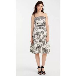 Tommy Bahama Women’s Marceau Linen Tropical Toile Strapless Dress Size XL